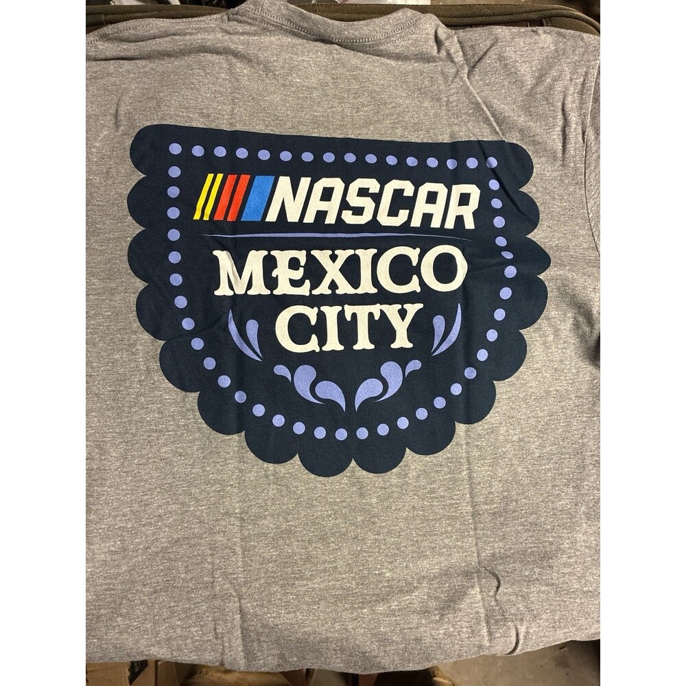 New W/Tags 2025 NASCAR Cup Series Mexico City T Shirt Mens Size M Gray
